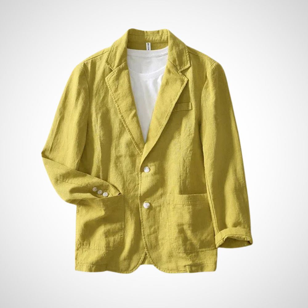 Herren Sommerblazer Julian, aus hochwertiger Leinenmischung, ideal für den stilvollen Freizeit-Look.