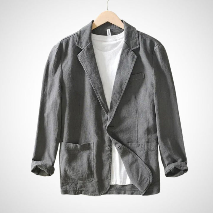 Leichter Baumwoll-Leinen Blazer für Herren, perfekt als Freizeitjacke oder eleganter Sommerblazer.