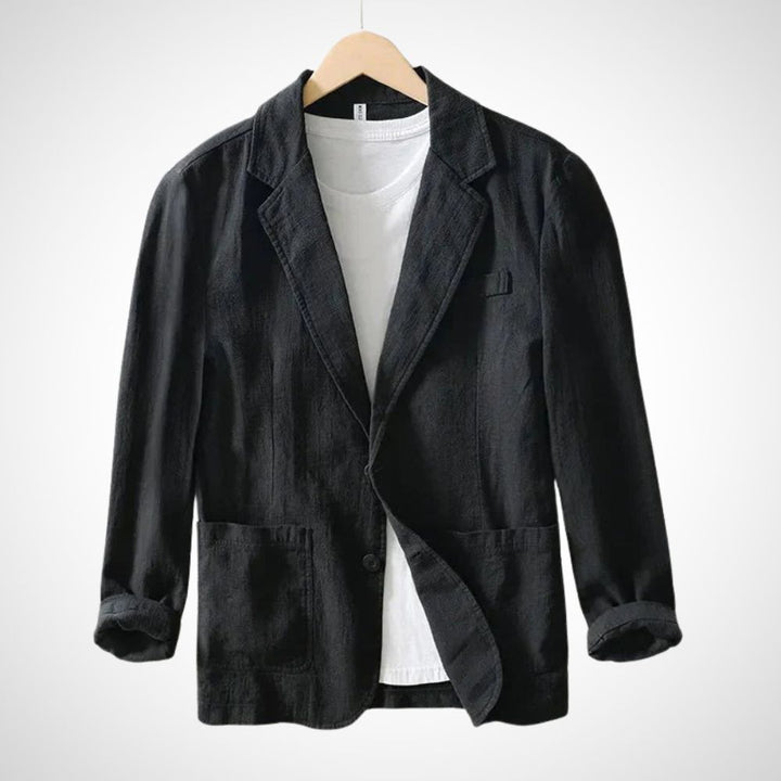 Herren Leinenblazer Julian aus Baumwollmischung, leicht & stilvoll für den Sommer. Ideal für Casual Chic.