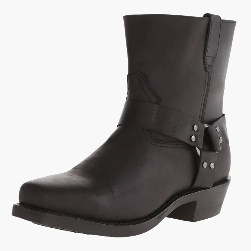 Vielseitige Herrenstiefel: Vintage Cowboy Boot in Braun oder Schwarz, ideal für Herbstmode und Outdoor-Freizeit.