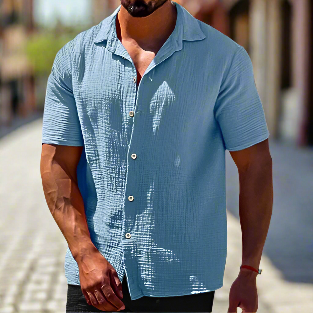 Vielseitiges Herren Freizeithemd, ideal für Urlaub, Büro & lässige Sommer-Looks. Elegant & bequem.