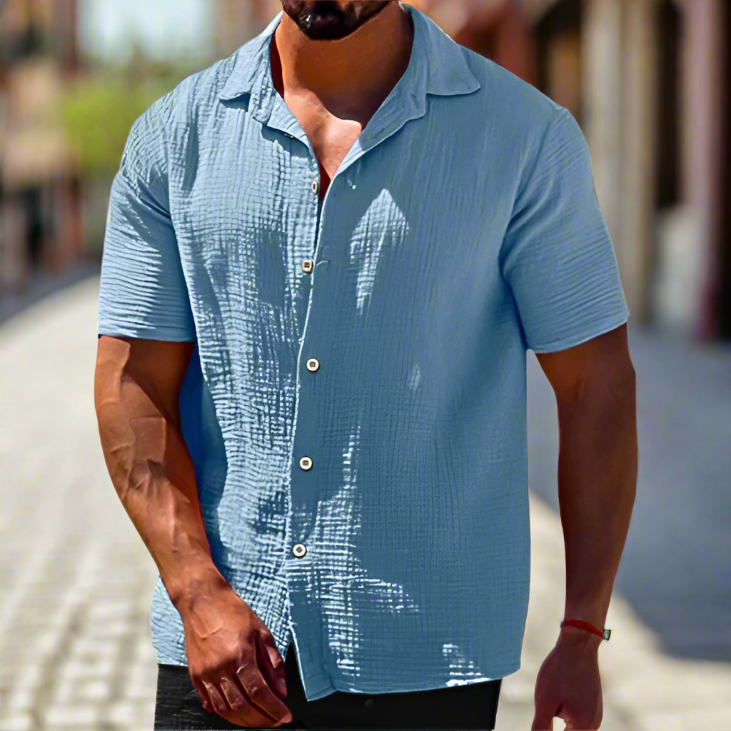 Vielseitiges Herren Freizeithemd, ideal für Urlaub, Büro & lässige Sommer-Looks. Elegant & bequem.