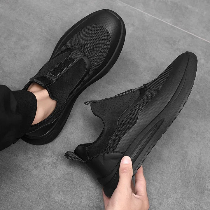 Schwarze Herren Orthopädische Sportschuhe für Stabilität & Komfort mit rutschfester Sohle, ideal für Alltag.