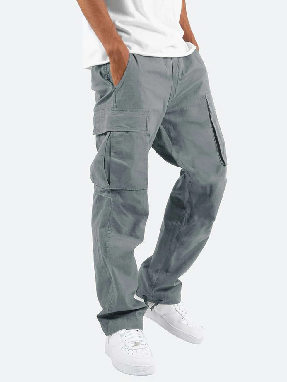 Bequeme Herren Cargo-Hose mit lockerem Schnitt für Komfort den ganzen Tag. Vielseitige Freizeithose in großen Größen.