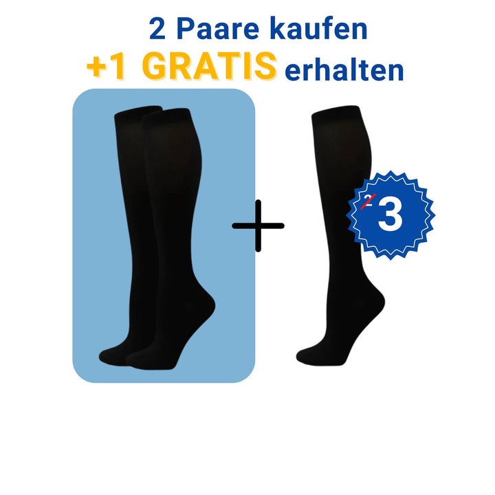 Alltagstaugliche Unisex Kompressionsstrümpfe für vitalen Beinkomfort den ganzen Tag.