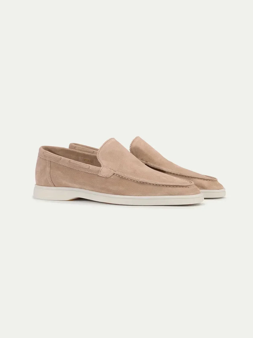 Bequemer Herren-Loafer in Beige, klassisch und elegant, idealer Sommer- und Freizeitschuh für Herren.