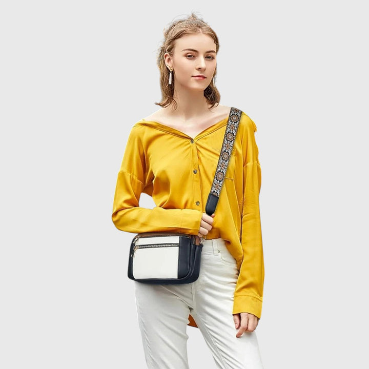 Praktische Damen Tasche floral, organisiert, mit Reißverschluss für den täglichen Gebrauch.