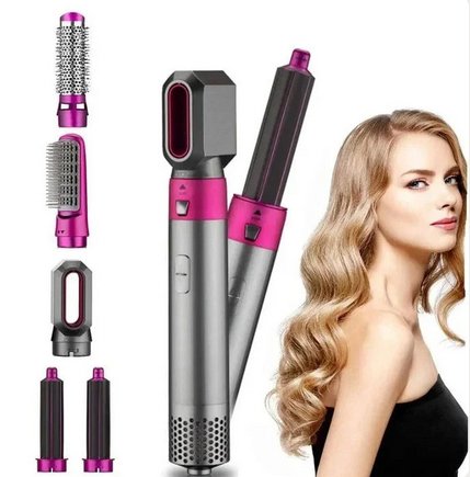 Frau stylt ihr Haar mit dem vielseitigen Damen 5-in-1 Airstyler für einen eleganten Alltagslook.