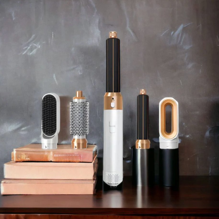 Multifunktionaler Airstyler für Damen: Lockenstab, Glätter, Trockner, Volumenbürste in einem Gerät.