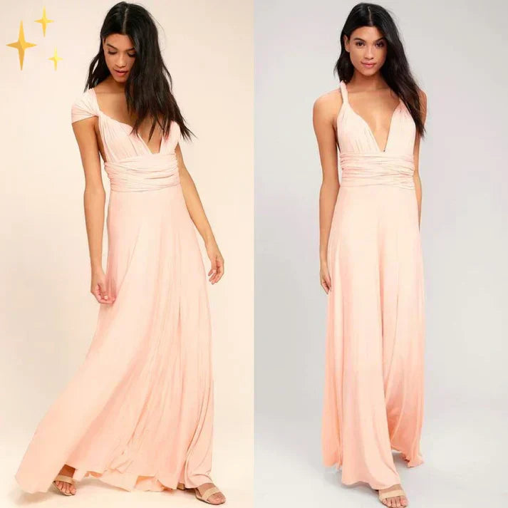 Fließendes Damen Wickelkleid, elegantes Sommerkleid mit verstellbaren Trägern, perfekt für jede Figur.