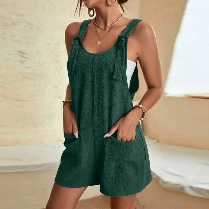Idealer Damen Sommer-Jumpsuit für warme Tage, mit lässigem Schnitt & praktischen Taschen.