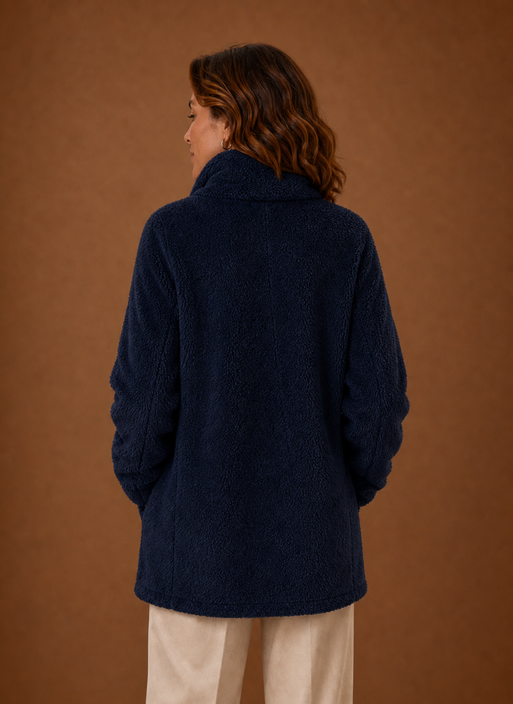 Figurbetonte Damen Fleecejacke, kuschelig warm für Herbst & Winter, vielseitig.
