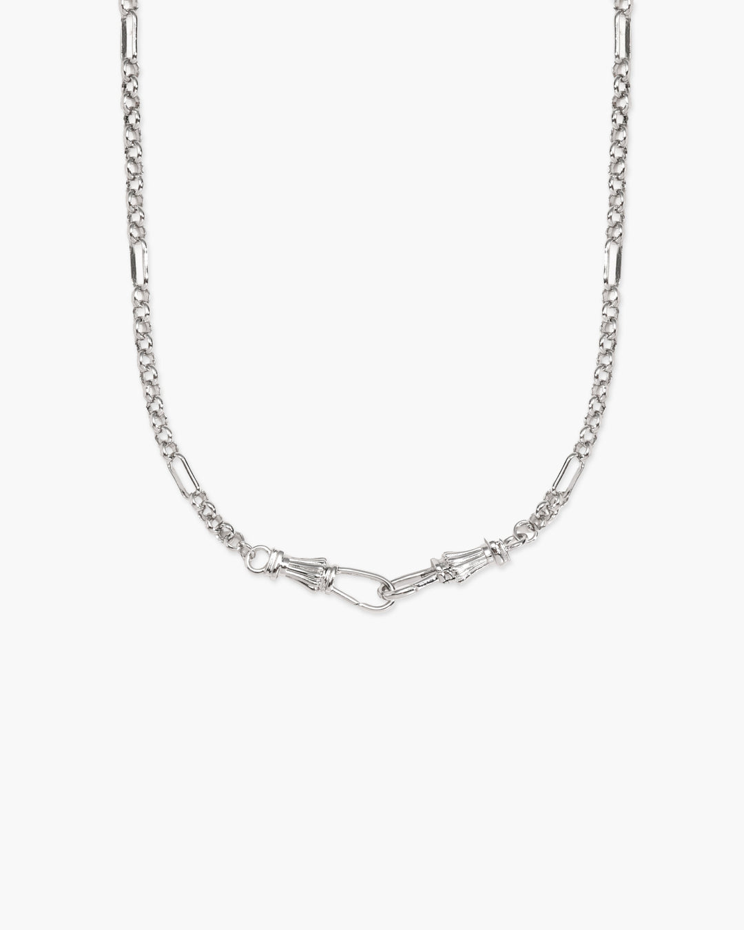 Damen Halskette, gold & silber Edelstahl, wasserfest und hypoallergen, mit Charm Holder.