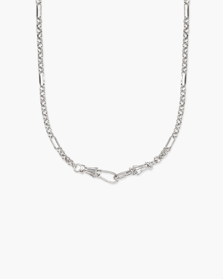 Damen Halskette, gold & silber Edelstahl, wasserfest und hypoallergen, mit Charm Holder.