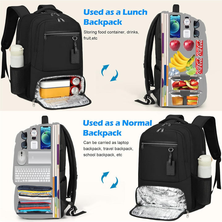 Laptop Rucksack mit integriertem USB-Anschluss zum Laden von Geräten. Wasserdicht und perfekt für Pendler.