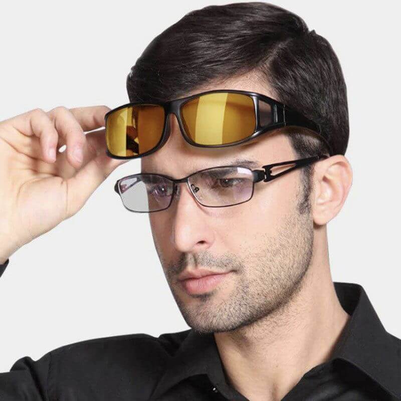 Unisex Polarisationsbrille für sicheres Fahren bei Nacht. Reduziert Blendung und schützt die Augen.