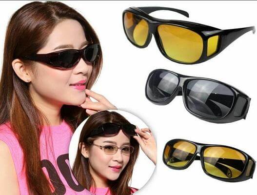 Hochwertige Nachtsichtbrille, unisex, schützt vor UV-Strahlung und sorgt für blendfreies Fahren.