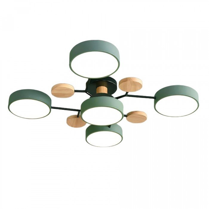 Designlampe mit LED, Decke, skandinavisch, verzweigt, Aluminium, Acrylglas, für Esszimmerambiente.