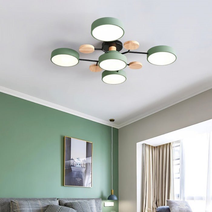 Design-LED-Lampe für Decke, skandinavisch, verzweigt, energieeffizient, für Ess- oder Wohnzimmer.