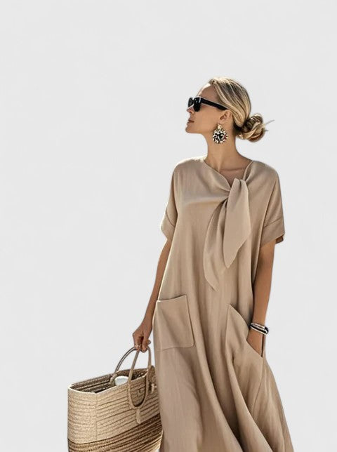 Langes, elegantes Damen Sommer-Maxikleid, bequem & vielseitig, ideal für Freizeit, Urlaub oder besondere Events.