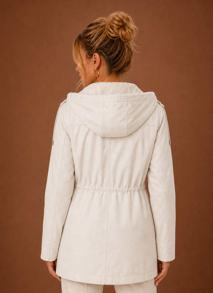 Kuscheliger Damen Parka mit Kapuze: Lange Winterjacke für warme Wintermode, ideal für kalte Tage.