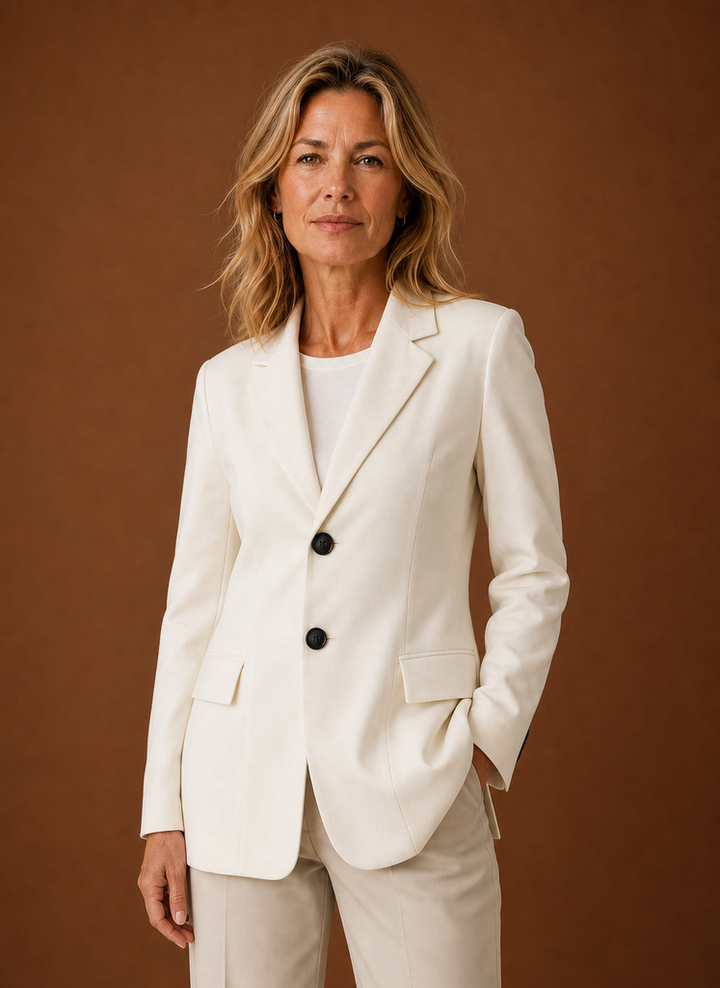 Eleganter Damen Longline-Blazer fürs Büro, perfekt für einen stilvollen Business Look.