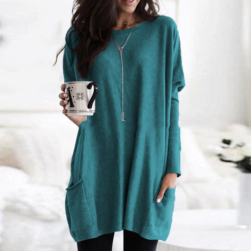 Komfortabler Damen Langpullover für den Alltag, weich & bequem. Perfekt für entspannte Herbst-Looks.
