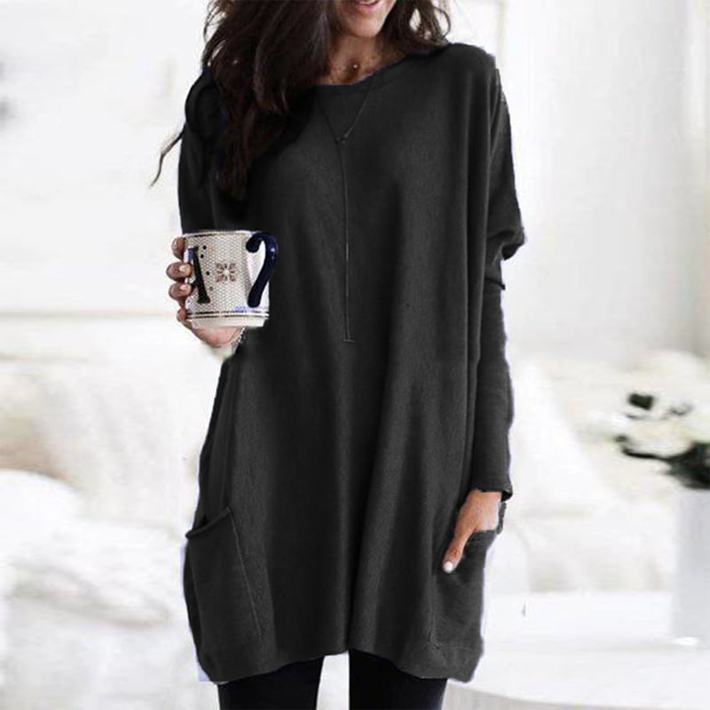Vielseitiger Damen Langpullover, ideal für Büro oder Freizeit. Moderner Schnitt für komfortable Herbsttage.