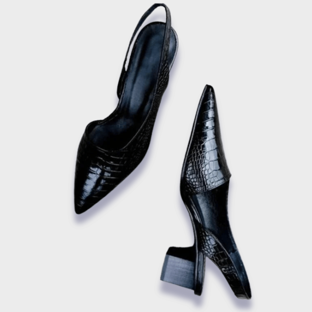 Braune orthopädische Damenpumps: Komfort und Eleganz in Croco-Design für jeden Anlass geeignet.