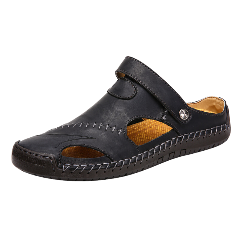 Orthopädische Marco Herren-Ledersandalen für höchsten Sommerkomfort. Bequeme Freizeitsandalen.