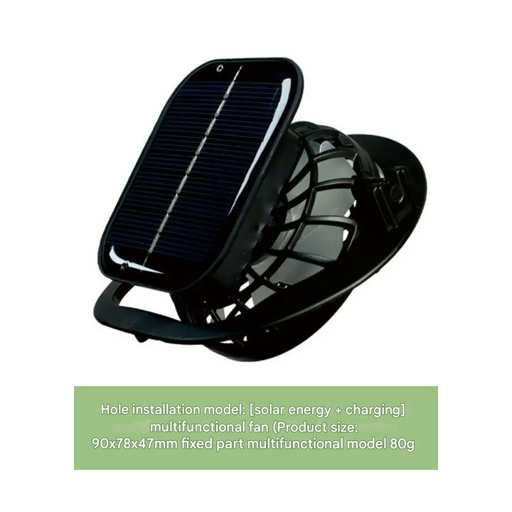 Leistungsstarker Sonnenhut mit integriertem Solarlüfter für maximalen Komfort draußen.