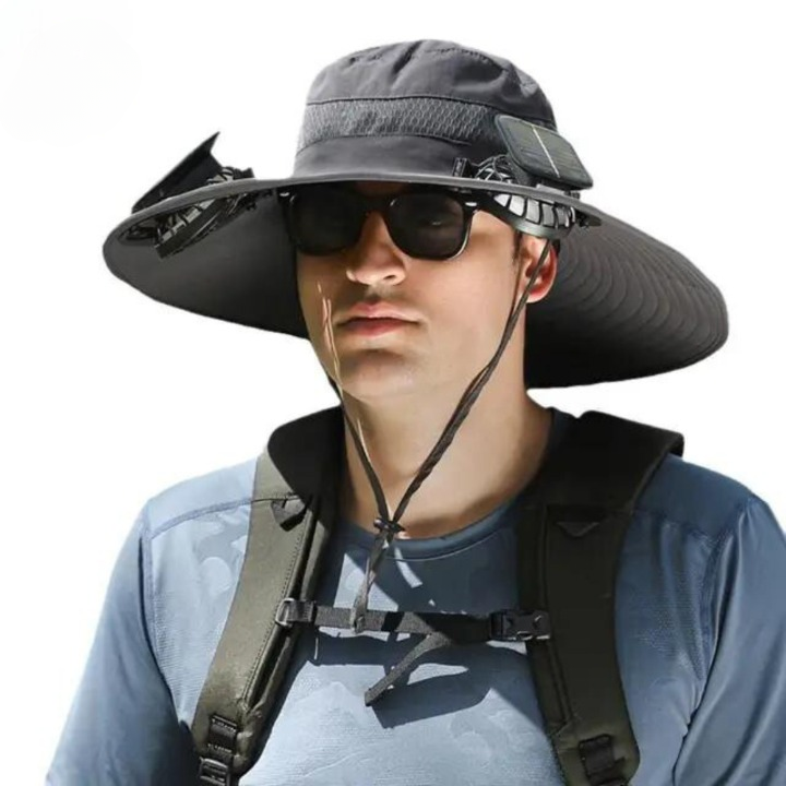 Moderner Sonnenhut für Damen und Herren, schützt vor Sonne und kühlt aktiv mit Solar.