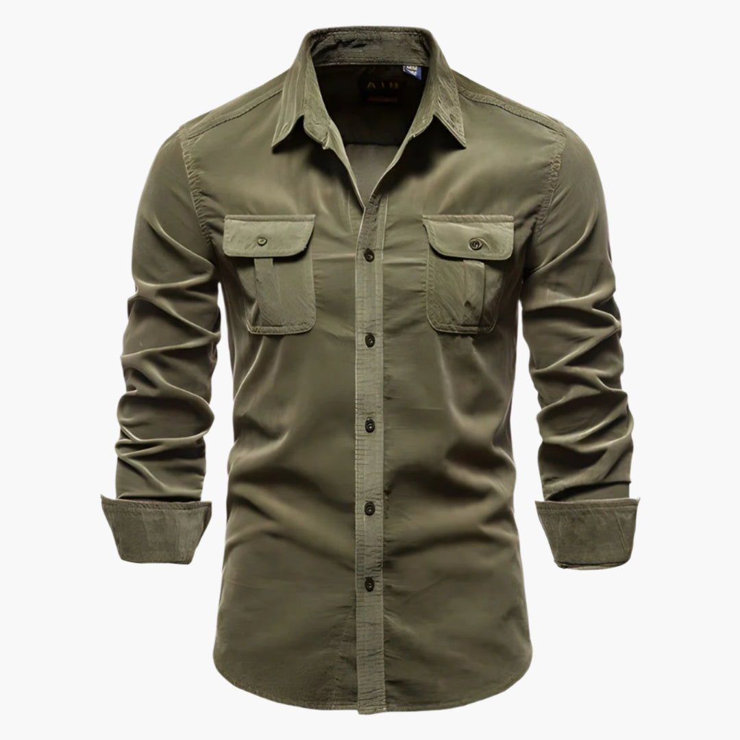 Stylisches Herren Casual Hemd mit zwei Brusttaschen. Modernes Design, ideal für vielseitige Looks.