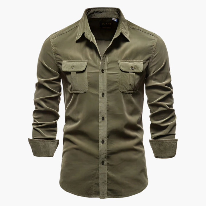 Stylisches Herren Casual Hemd mit zwei Brusttaschen. Modernes Design, ideal für vielseitige Looks.