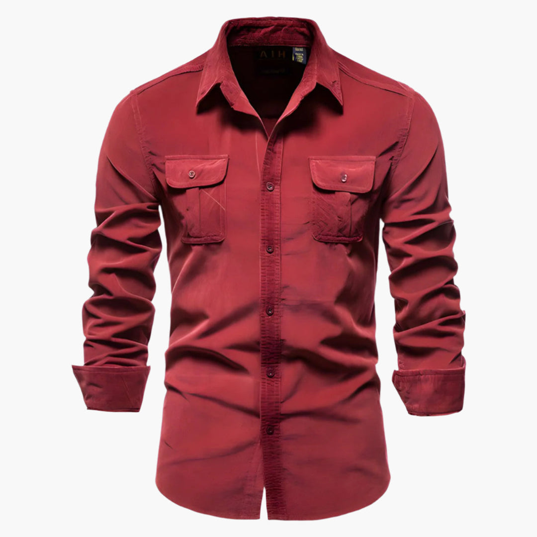 Vielseitiges Herren Langarmhemd als Freizeithemd oder Business Casual. Elegant und bequem.