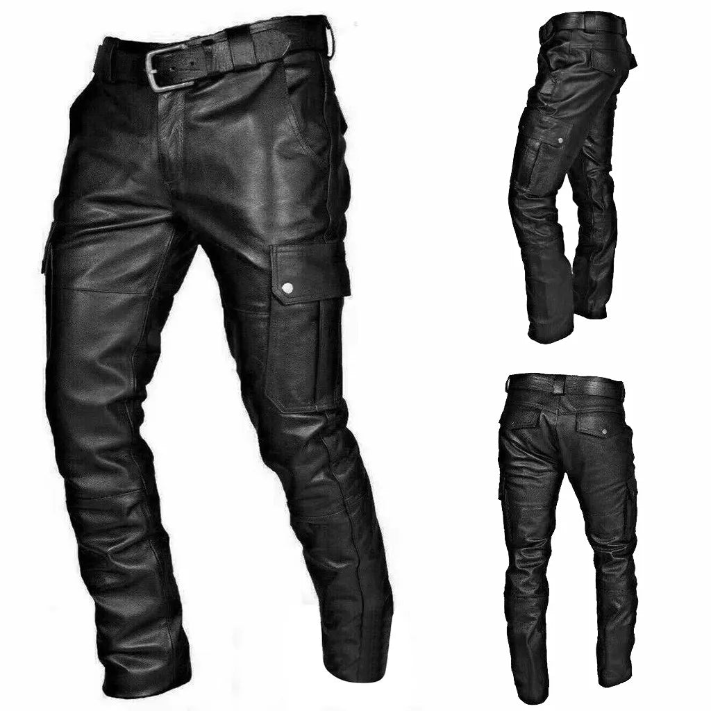 RoadVance Herren Bikerhose aus hochwertigem Leder. Modische Herrenbekleidung für einen markanten, zeitlosen Look.