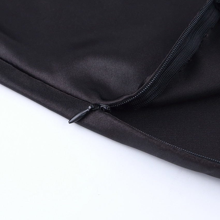 Damenrock Liora: Satinschimmernder A-Linien Midirock mit hoher Taille, elegant für jede Gelegenheit.