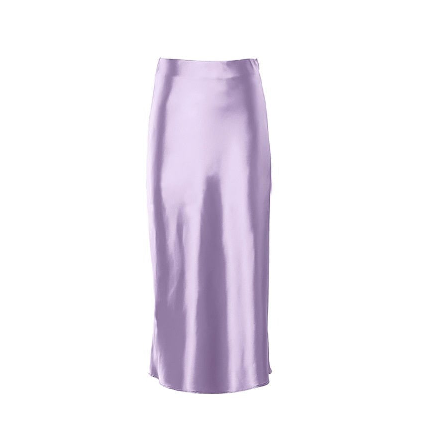 Hochtaillierter, schimmernder Damenrock, A-Linie, perfekt für festliche und legere Outfits.