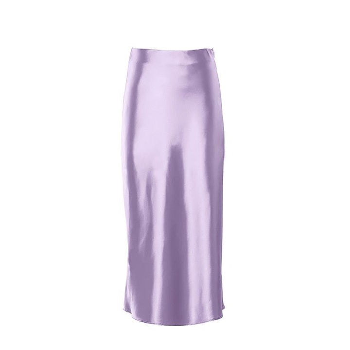 Hochtaillierter, schimmernder Damenrock, A-Linie, perfekt für festliche und legere Outfits.