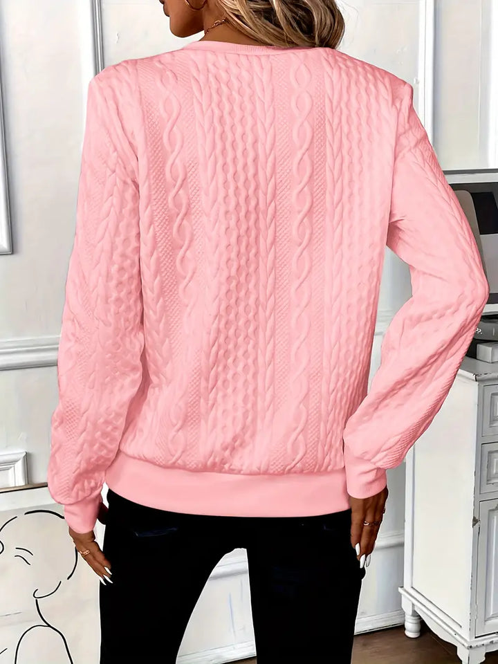 Cooler Damenpullover mit Zipper und Stehkragen. Ideal für einen lässigen oder sportlichen Look.
