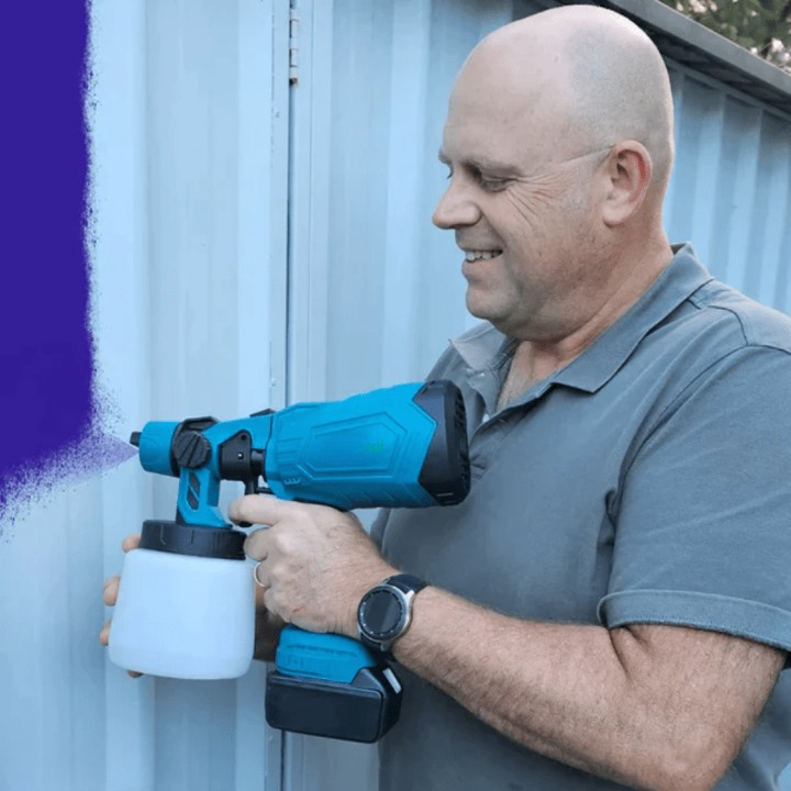 Vielseitige VeloPro Farbspritzpistole, perfekt für DIY-Projekte, Möbel- & Gartenarbeiten.