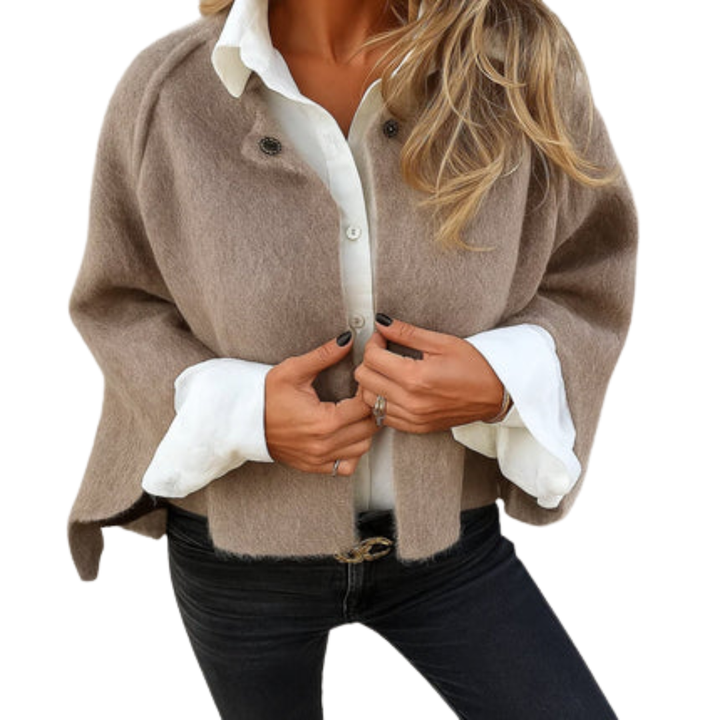Damen Kurzjacke, elegant tailliert, bequem für Business & Freizeit, mit Knopfverschluss.