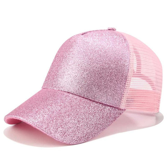 Sportliche Damen Sommer Cap SkyShield mit Pferdeschwanzöffnung, atmungsaktiv & sonnenschützend für Outdoor-Aktivitäten.