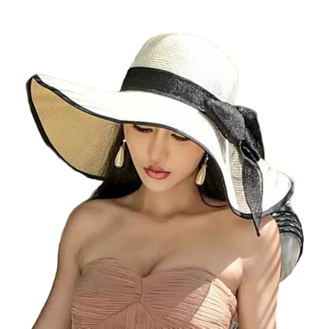Moderner Damen-Sonnenhut mit breiter Krempe, atmungsaktiv & leicht, optimal für sommerliche Freizeitaktivitäten.