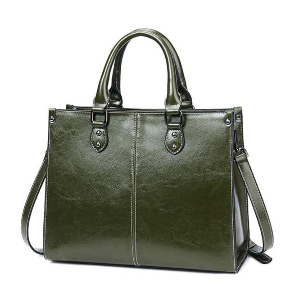 Vielseitige Damen Leder-Tote-Handtasche, elegant für Büro oder Freizeit, geräumig & praktisch.