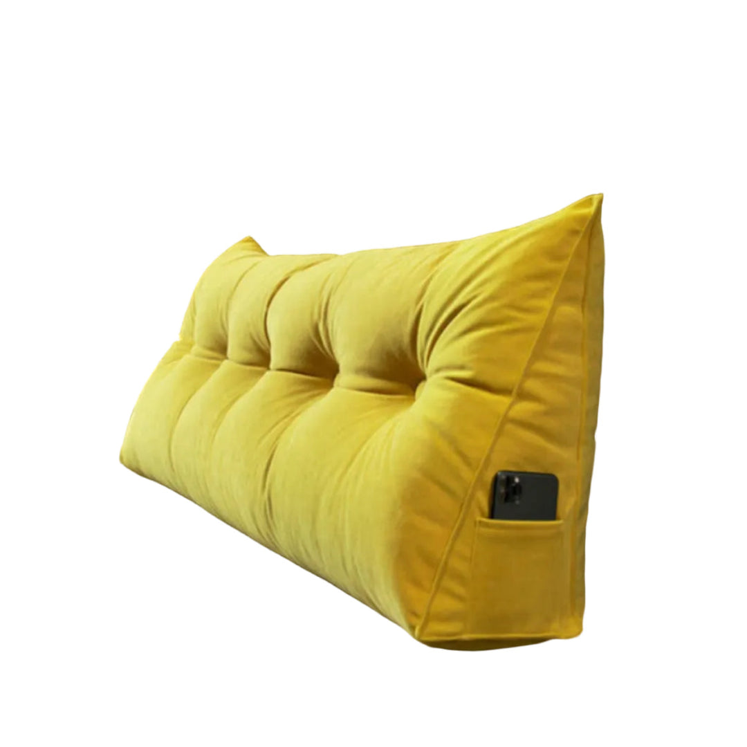 Komfortables Keilkissen aus Baumwolle. Ergonomisches Rückenstützkissen für Bett & Sofa. Entspannung garantiert.