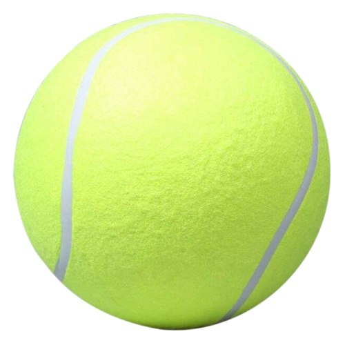 Riesiger 24 cm Hunde Tennisball als tolles Outdoor-Hundespielzeug für große Vierbeiner zum Apportieren und Spielen.
