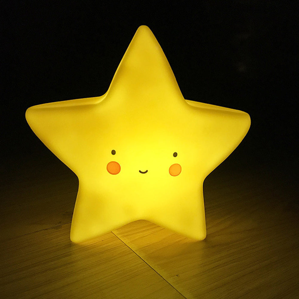 Niedliches LED Nachtlicht Mond & Sterne. Dimmbar mit Timerfunktion für ruhige Nächte im Baby Kinderzimmer.