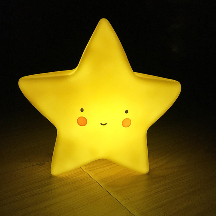 Niedliches LED Nachtlicht Mond & Sterne. Dimmbar mit Timerfunktion für ruhige Nächte im Baby Kinderzimmer.