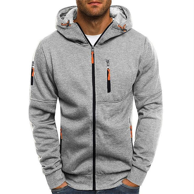 Klassische Herren Strickjacke mit Reißverschluss. Vielseitig kombinierbar, ideal für lässige Looks.